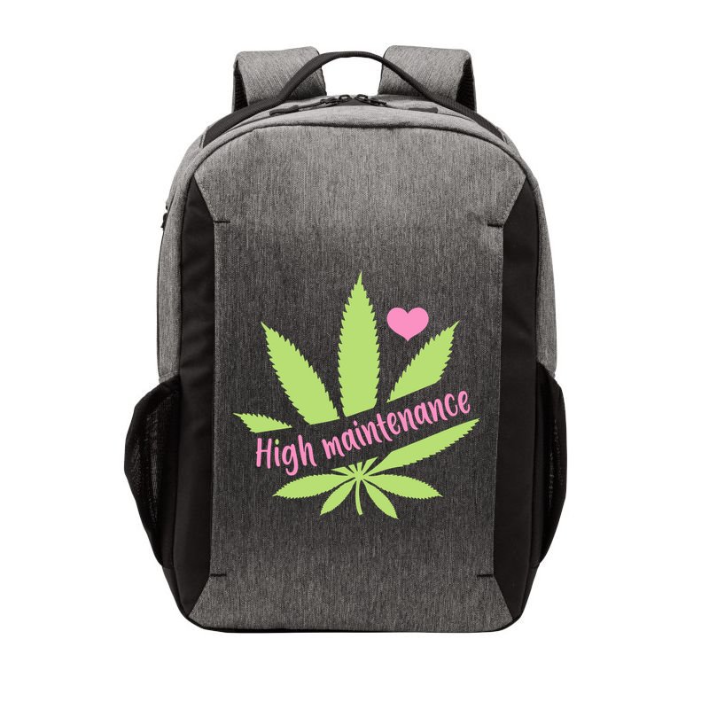 Weed High Maintenance Funny Marijuana Lover Vector Backpack