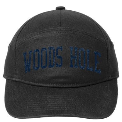 Woods Hole Ma Vintage Athletic Sports Jsn2 Print 7-Panel Snapback Hat
