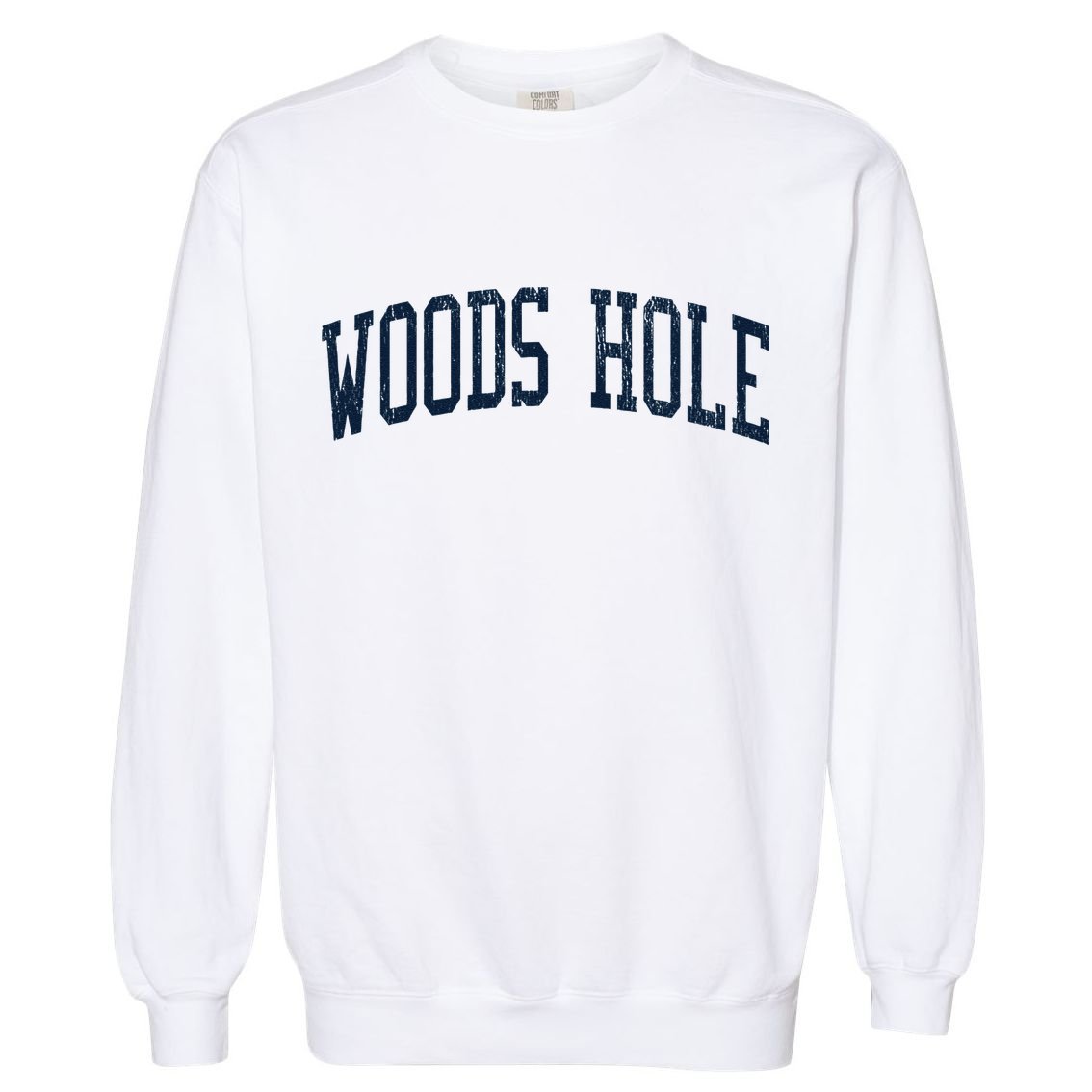 Woods Hole Ma Vintage Athletic Sports Jsn2 Print Garment-Dyed Sweatshirt