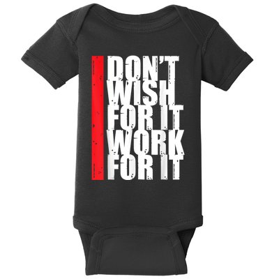 Work Harder Motivation Fitness Gym Entrepreneur Inspiration Baby Bodysuit