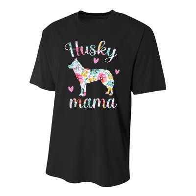 Womens Husky Mom Funny Siberian Husky Mama Dog Lover Owner Youth Performance Sprint T-Shirt