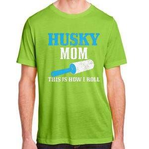 Womens Husky Mom Dog Hair Funny Siberian Husky Mama Adult ChromaSoft Performance T-Shirt