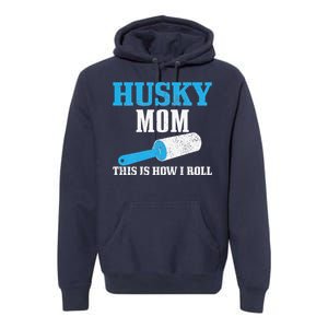 Womens Husky Mom Dog Hair Funny Siberian Husky Mama Premium Hoodie