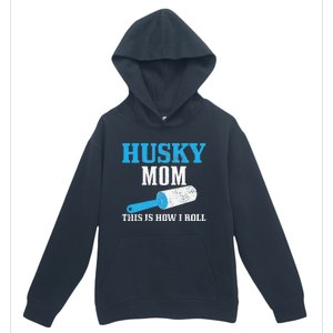 Womens Husky Mom Dog Hair Funny Siberian Husky Mama Urban Pullover Hoodie