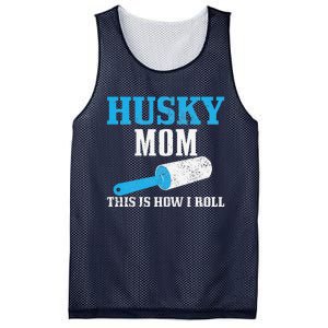 Womens Husky Mom Dog Hair Funny Siberian Husky Mama Mesh Reversible Basketball Jersey Tank