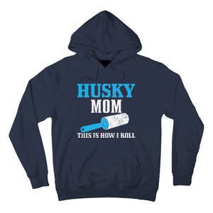 Womens Husky Mom Dog Hair Funny Siberian Husky Mama Tall Hoodie