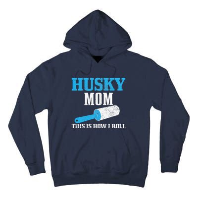 Womens Husky Mom Dog Hair Funny Siberian Husky Mama Tall Hoodie