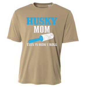 Womens Husky Mom Dog Hair Funny Siberian Husky Mama Cooling Performance Crew T-Shirt