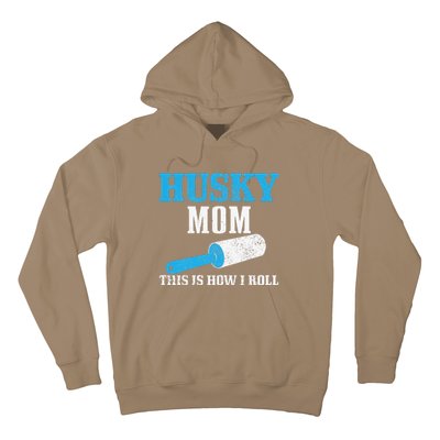 Womens Husky Mom Dog Hair Funny Siberian Husky Mama Hoodie