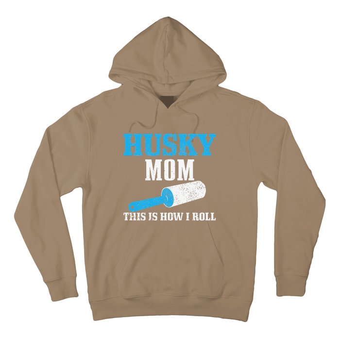 Womens Husky Mom Dog Hair Funny Siberian Husky Mama Hoodie