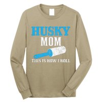 Womens Husky Mom Dog Hair Funny Siberian Husky Mama Long Sleeve Shirt