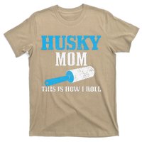 Womens Husky Mom Dog Hair Funny Siberian Husky Mama T-Shirt