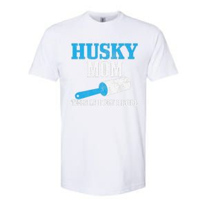 Womens Husky Mom Dog Hair Funny Siberian Husky Mama Softstyle CVC T-Shirt