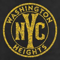 Washington Heights Nyc Circle Sign Distressed Amber Print Adult Drive Performance Visor