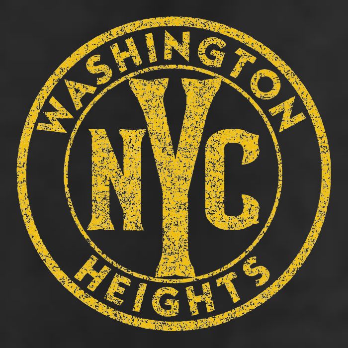 Washington Heights Nyc Circle Sign Distressed Amber Print Adult Drive Performance Visor