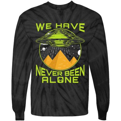 We Have Never Been Alone Ancient Aliens Egypt Tie-Dye Long Sleeve Shirt