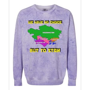 We Have No Choice But To Stan Funny Flag Map Colorblast Crewneck Sweatshirt