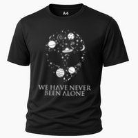 We Have Never Been Alone Funny Ancient Aliens Cooling Performance Crew T-Shirt