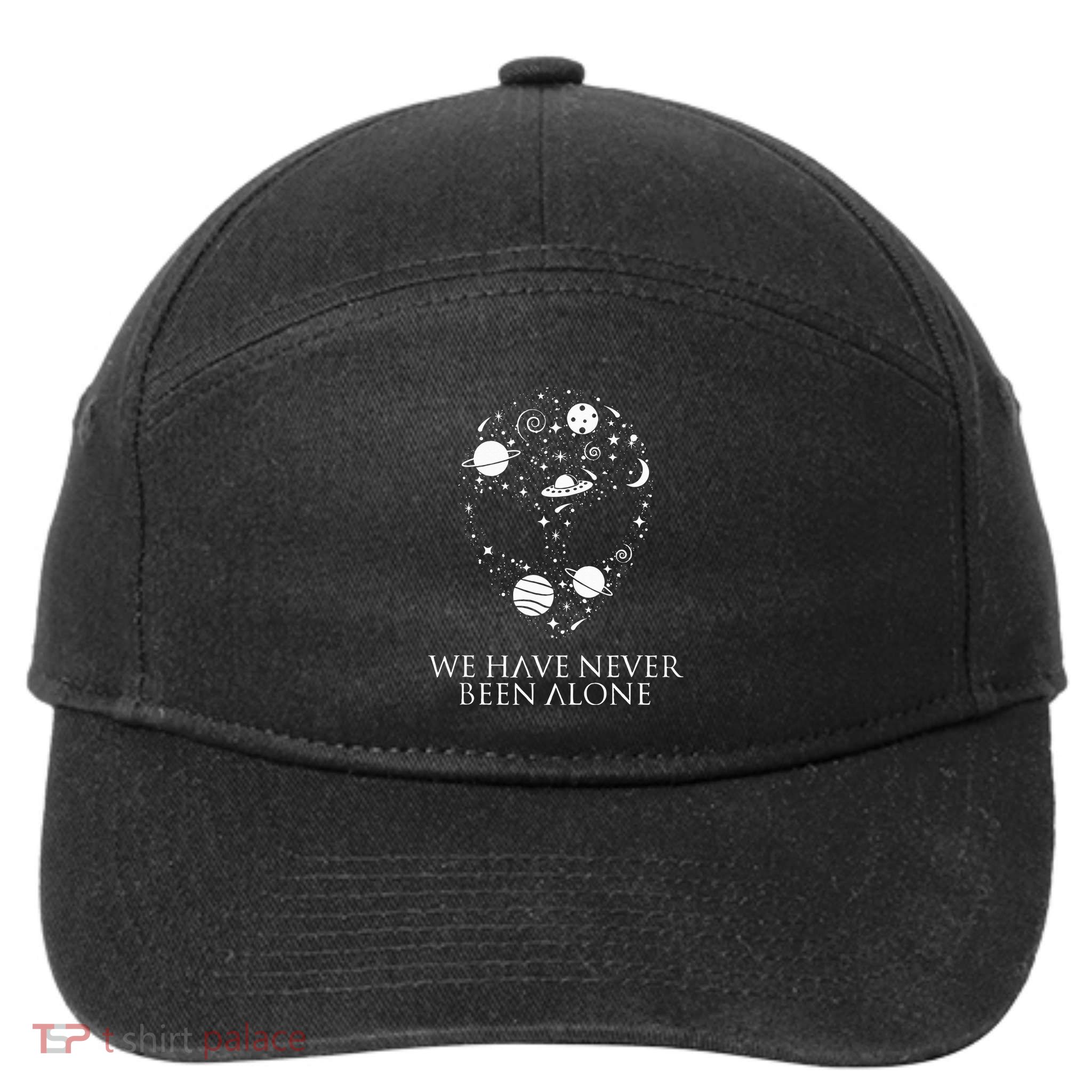 We Have Never Been Alone Funny Ancient Aliens 7-Panel Snapback Hat