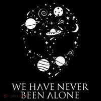 We Have Never Been Alone Funny Ancient Aliens 7-Panel Snapback Hat