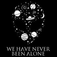 We Have Never Been Alone Funny Ancient Aliens Cropped Pullover Crew