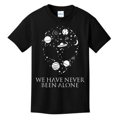 We Have Never Been Alone Funny Ancient Aliens Kids T-Shirt