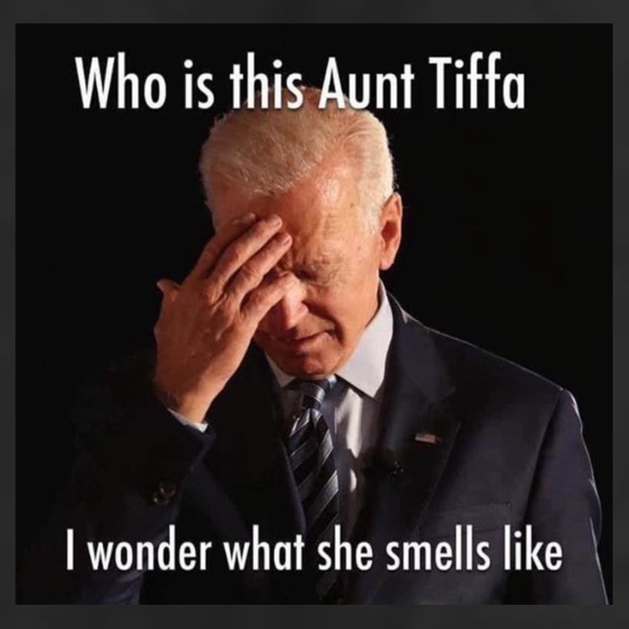 Who is Aunt Tiffa Joe Biden Funny Meme 25L Jumbo Tote