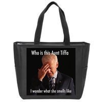 Who is Aunt Tiffa Joe Biden Funny Meme Zip Tote Bag