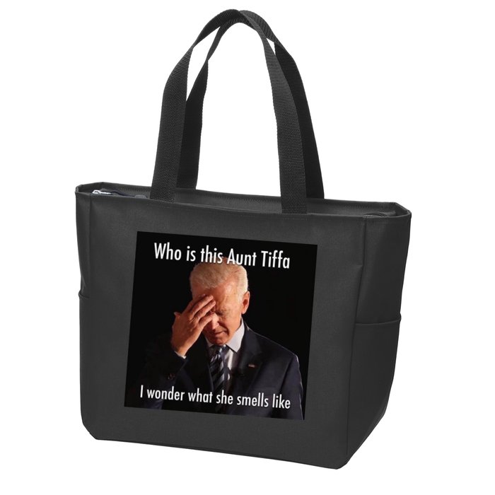 Who is Aunt Tiffa Joe Biden Funny Meme Zip Tote Bag