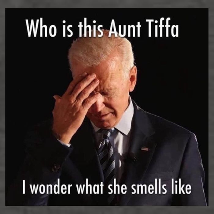 Who is Aunt Tiffa Joe Biden Funny Meme Vector Backpack