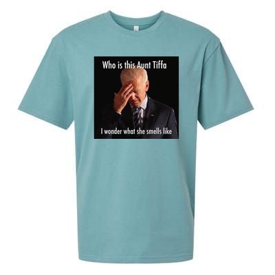 Who is Aunt Tiffa Joe Biden Funny Meme Sueded Cloud Jersey T-Shirt