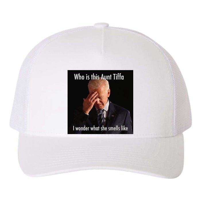 Who is Aunt Tiffa Joe Biden Funny Meme Yupoong Adult 5-Panel Trucker Hat