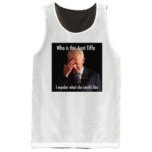 Who is Aunt Tiffa Joe Biden Funny Meme Mesh Reversible Basketball Jersey Tank