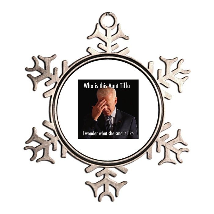 Who is Aunt Tiffa Joe Biden Funny Meme Metallic Star Ornament