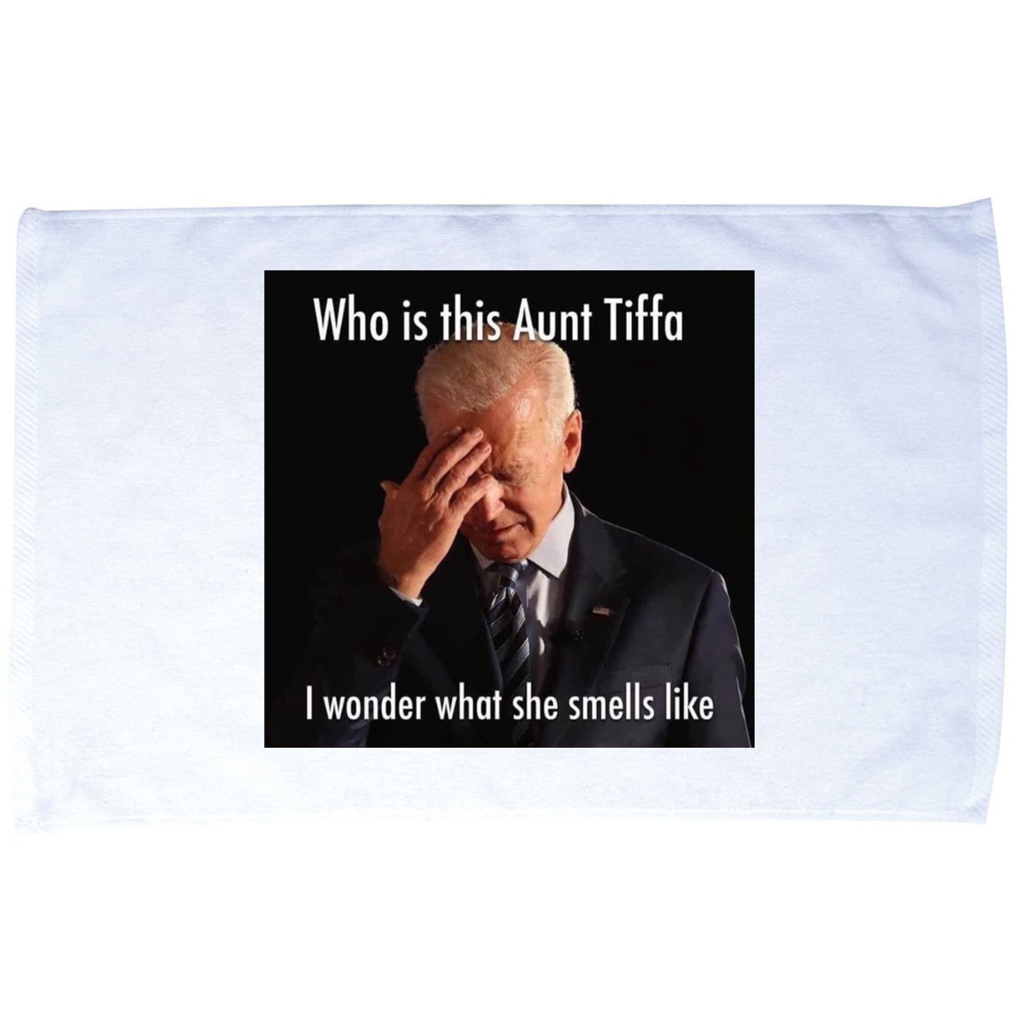 Who is Aunt Tiffa Joe Biden Funny Meme Microfiber Hand Towel