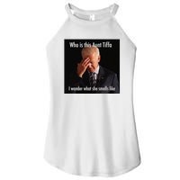 Who is Aunt Tiffa Joe Biden Funny Meme Women’s Perfect Tri Rocker Tank