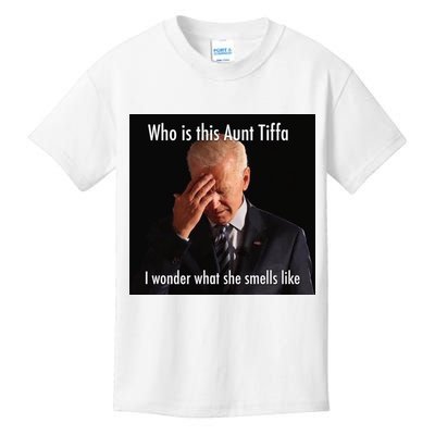 Who is Aunt Tiffa Joe Biden Funny Meme Kids T-Shirt