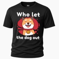 Who Let The Dog Out Dogecoin Cooling Performance Crew T-Shirt