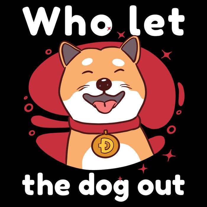 Who Let The Dog Out Dogecoin Cooling Performance Crew T-Shirt