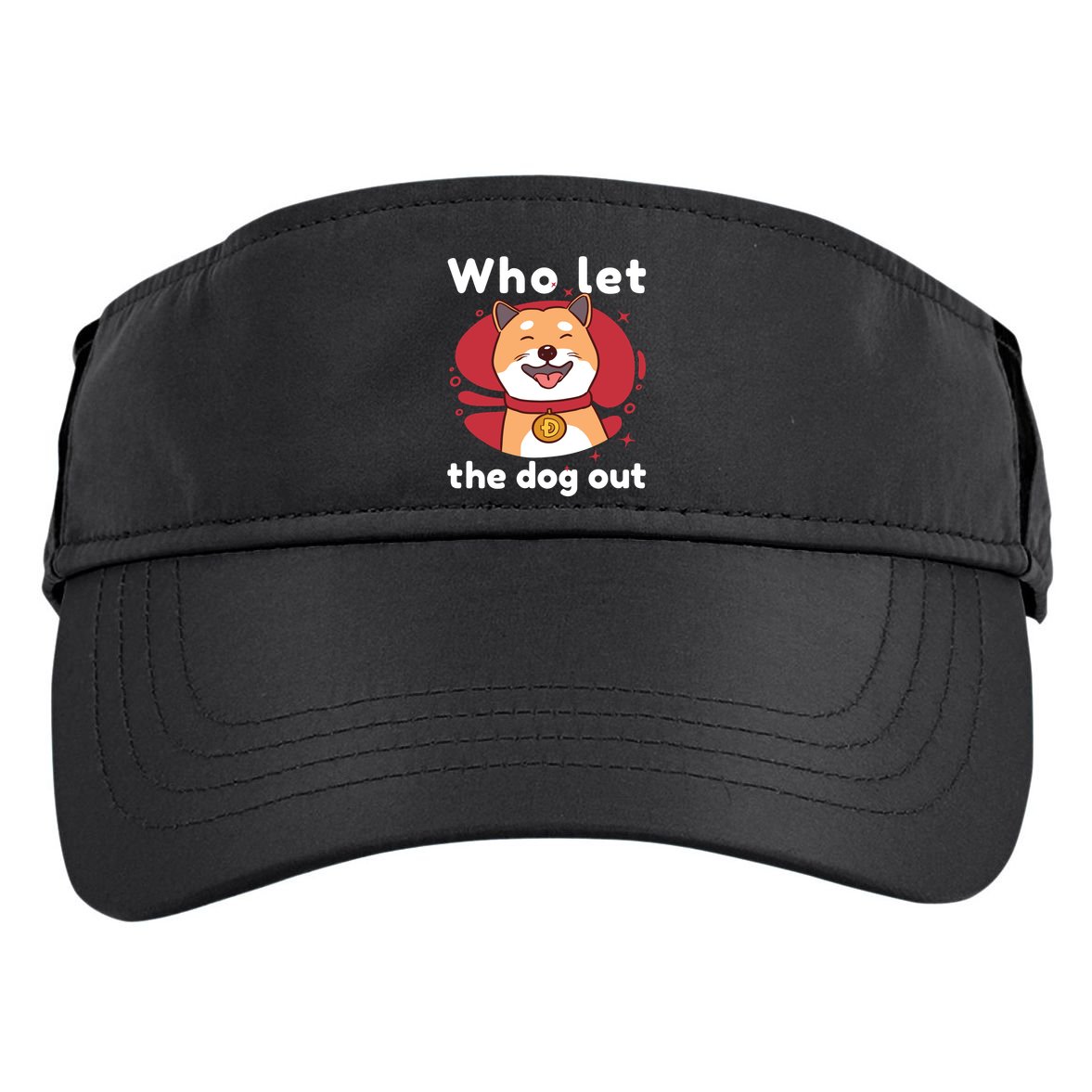 Who Let The Dog Out Dogecoin Adult Drive Performance Visor