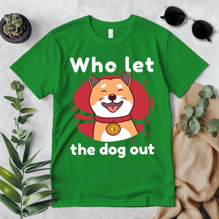 Who Let The Dog Out Dogecoin Premium T-Shirt