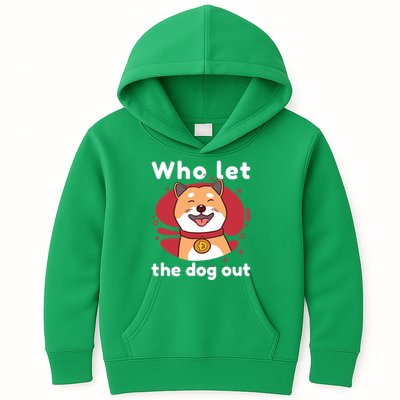 Who Let The Dog Out Dogecoin Kids Hoodie