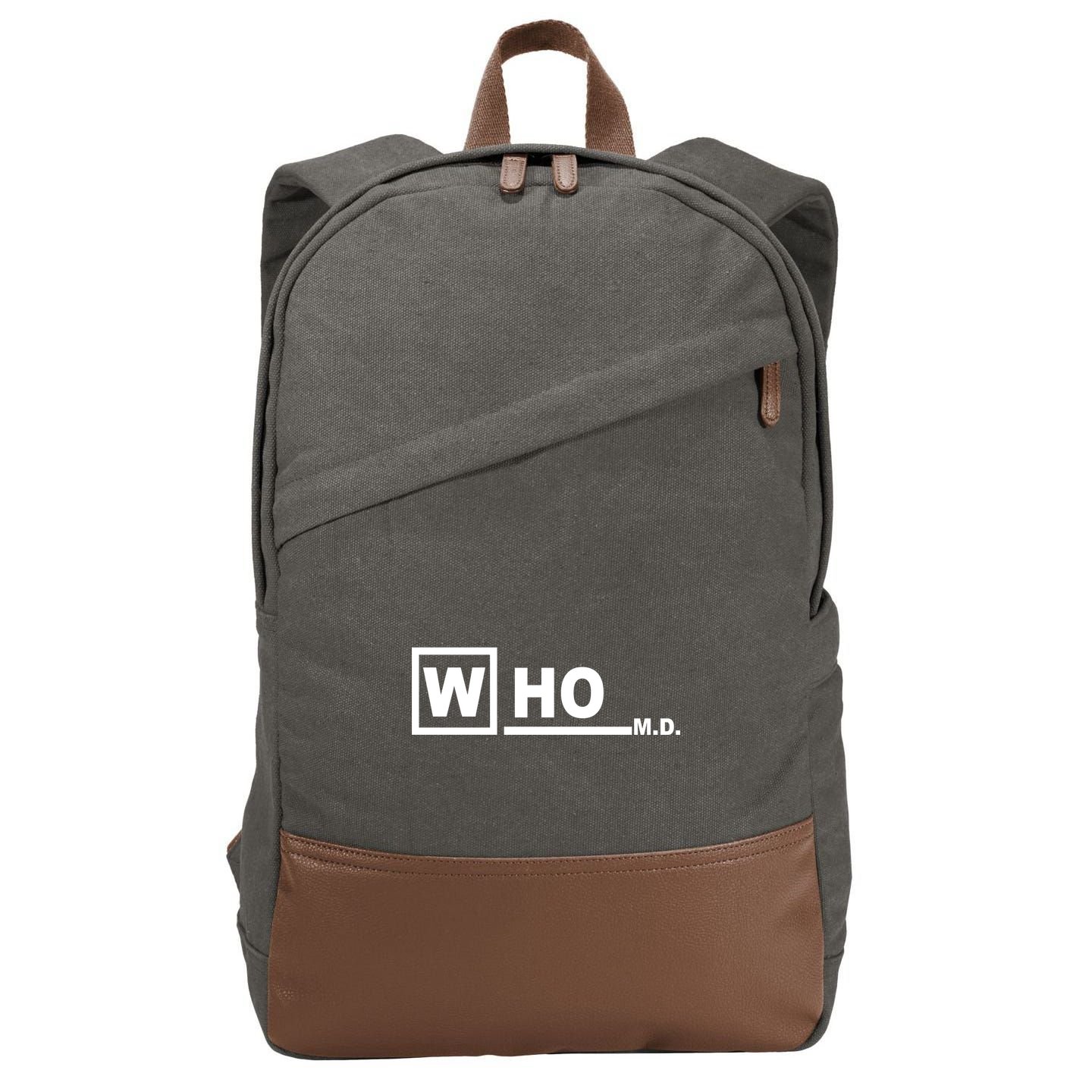 Who M.D. Cotton Canvas Backpack