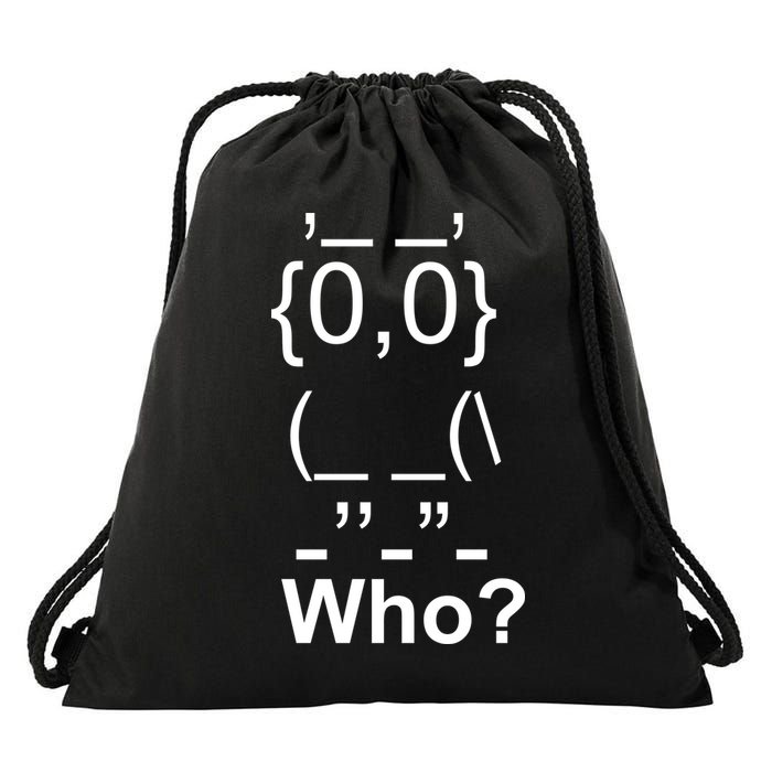 Who Owl Drawstring Bag