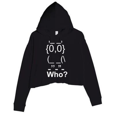 Who Owl Crop Fleece Hoodie