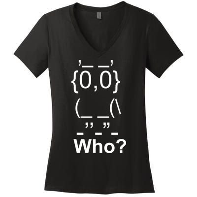 Who Owl Women's V-Neck T-Shirt