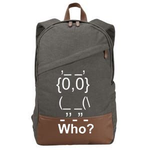 Who Owl Cotton Canvas Backpack