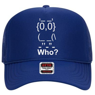 Who Owl High Crown Mesh Back Trucker Hat