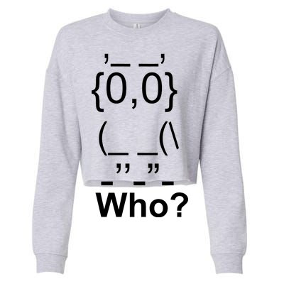 Who Owl Cropped Pullover Crew