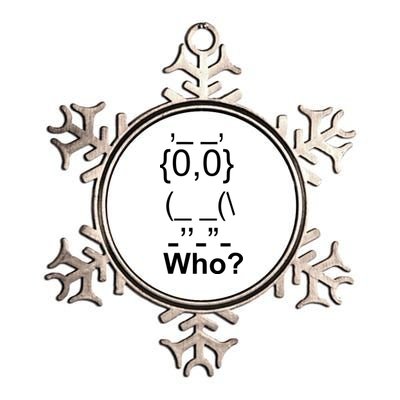 Who Owl Metallic Star Ornament